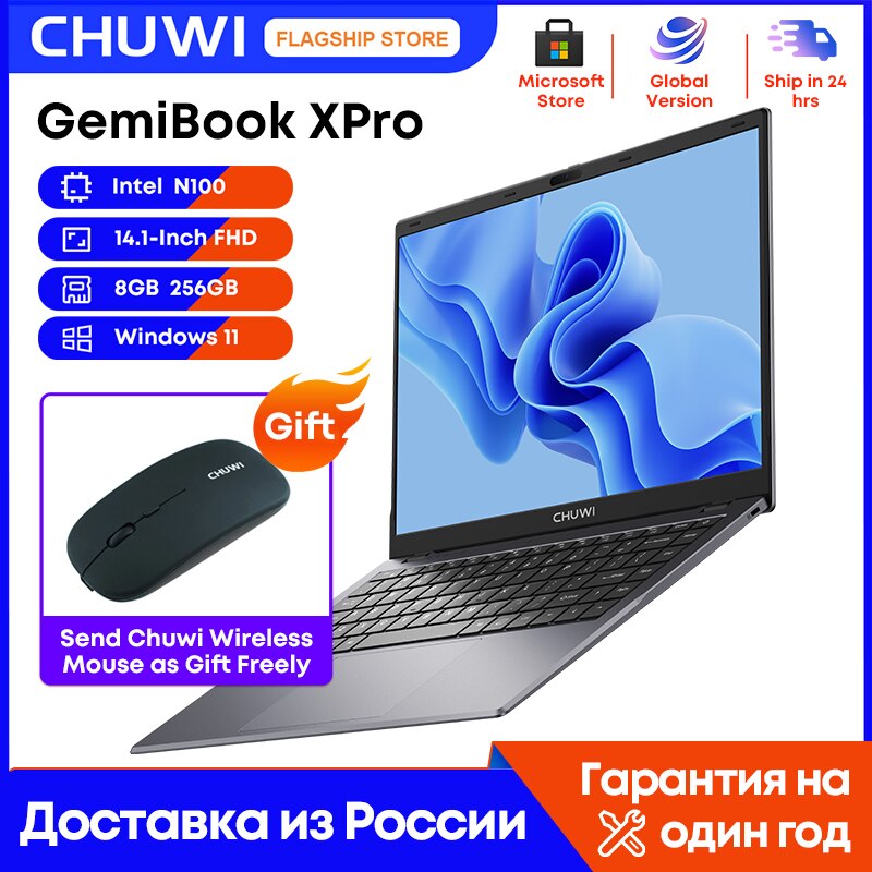CHUWI GemiBook XPro Ʈ  N100 ׷ 600 GPU 14.1 ġ ũ 8GB RAM 256GB SSD     11 Ʈ